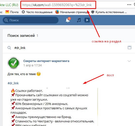 Как сделать ссылку в ВК словом на человека или группу Вконтакте