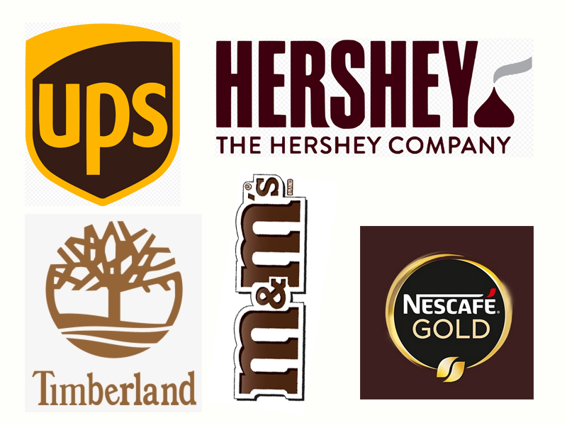 логотипы с коричневым цветом